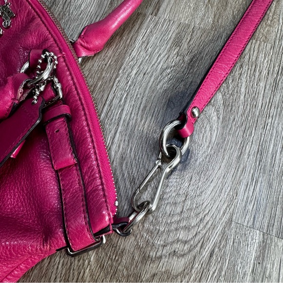 Coach Madison Leather Lindsey Satchel Shoulder/Crossbody Pink - Picture 9 of 9